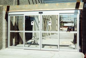 Sliding business doors